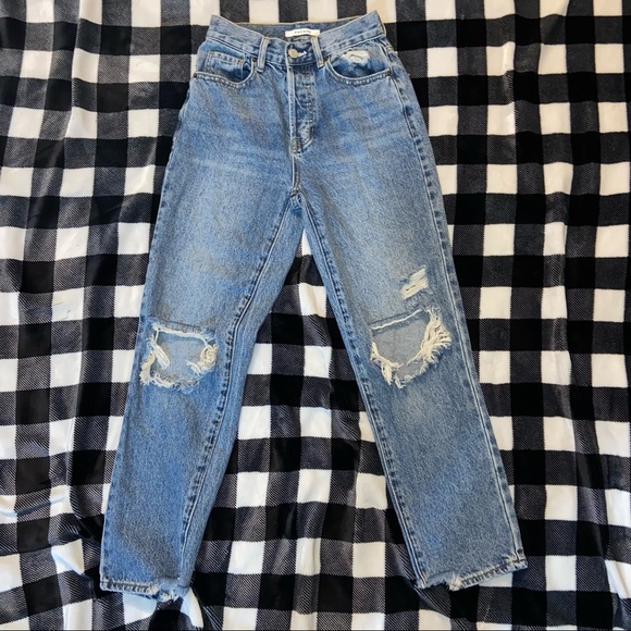 SOLD Pacsun Distressed High Waisted Straight Leg Jeans - Picture 3 of 6